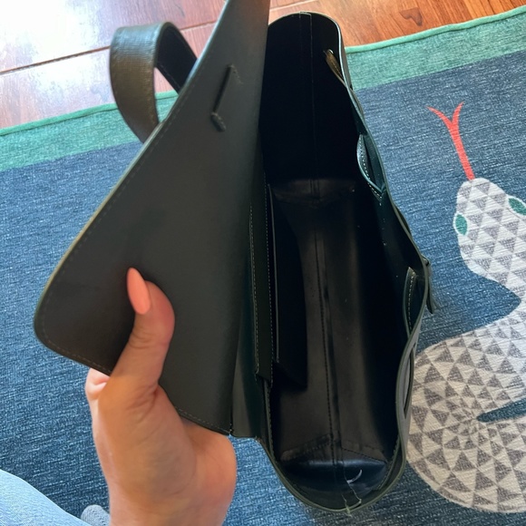 Mansur Gavriel Lady Bag - Pebbled Hunter Green Leather - Picture 7 of 10